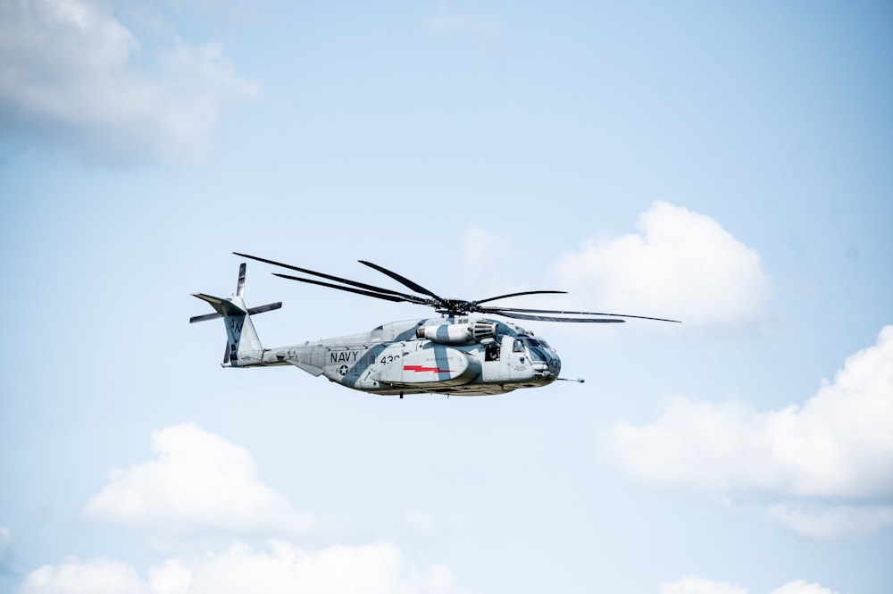 a helicopter flying in the sky