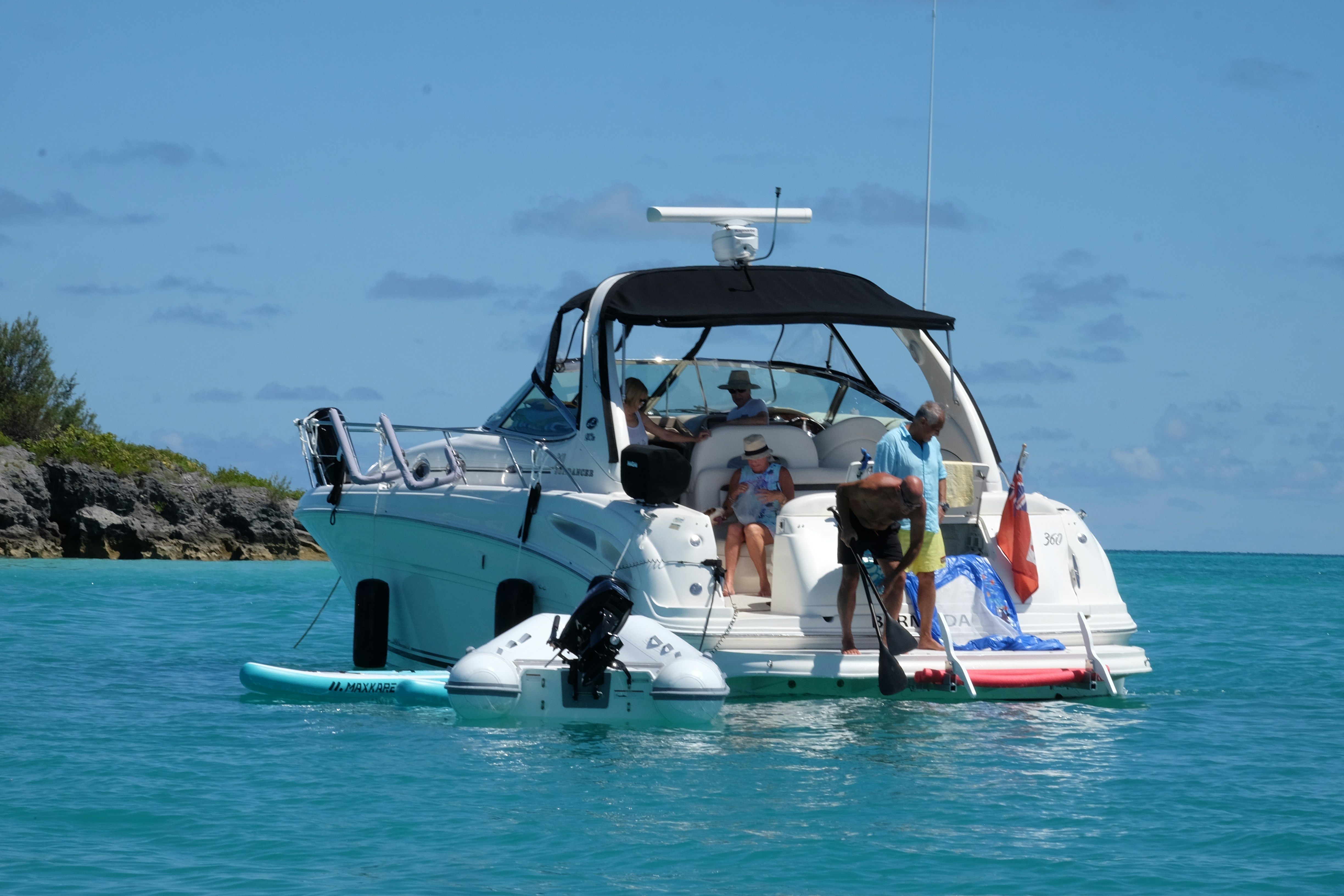 a group of people on a boat