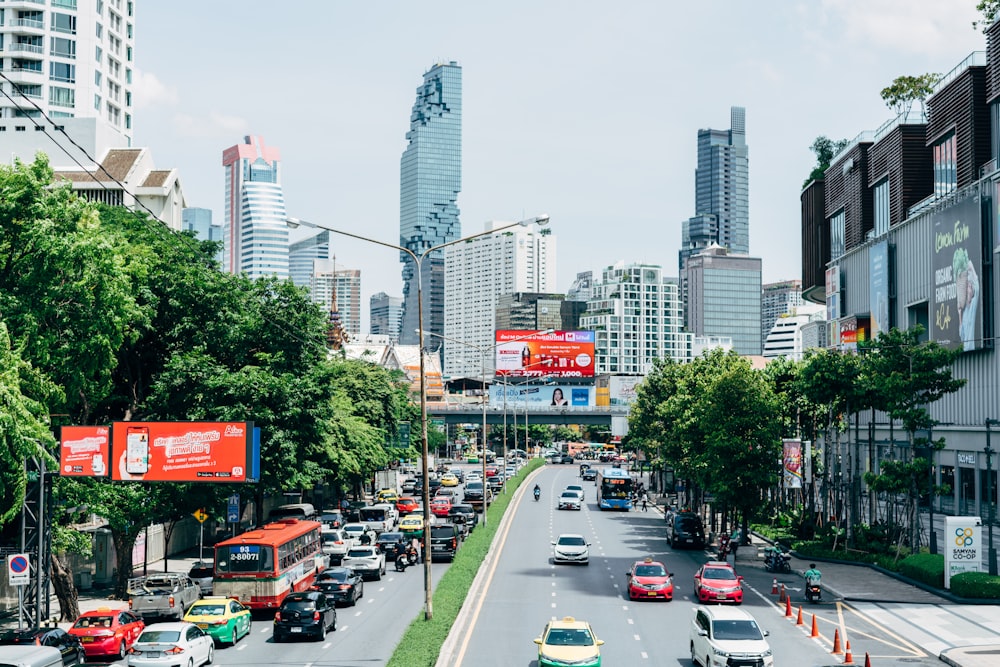 a busy city street