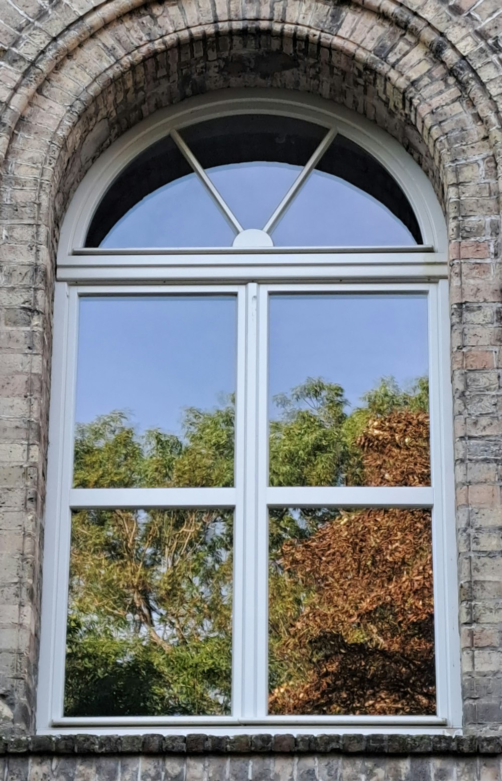 a window with a design on it