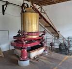a large metal object with a ladder