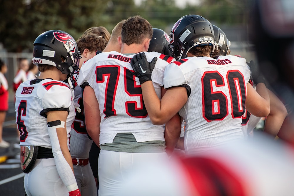 a group of football players