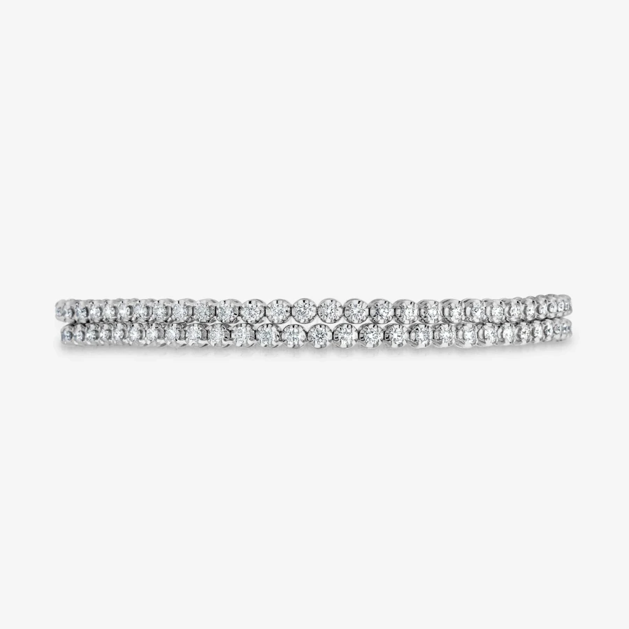 Diamond line bracelet close up