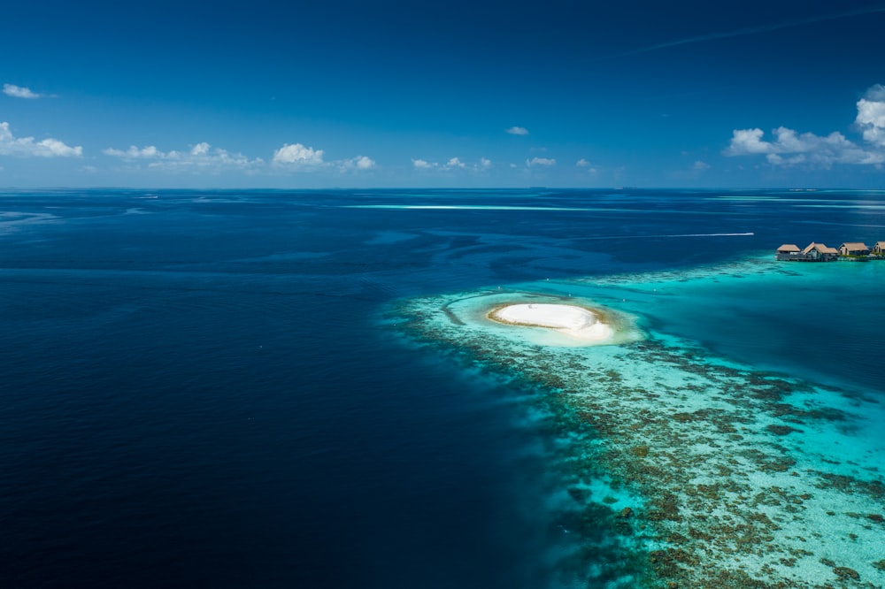 a body of water with land in the distance