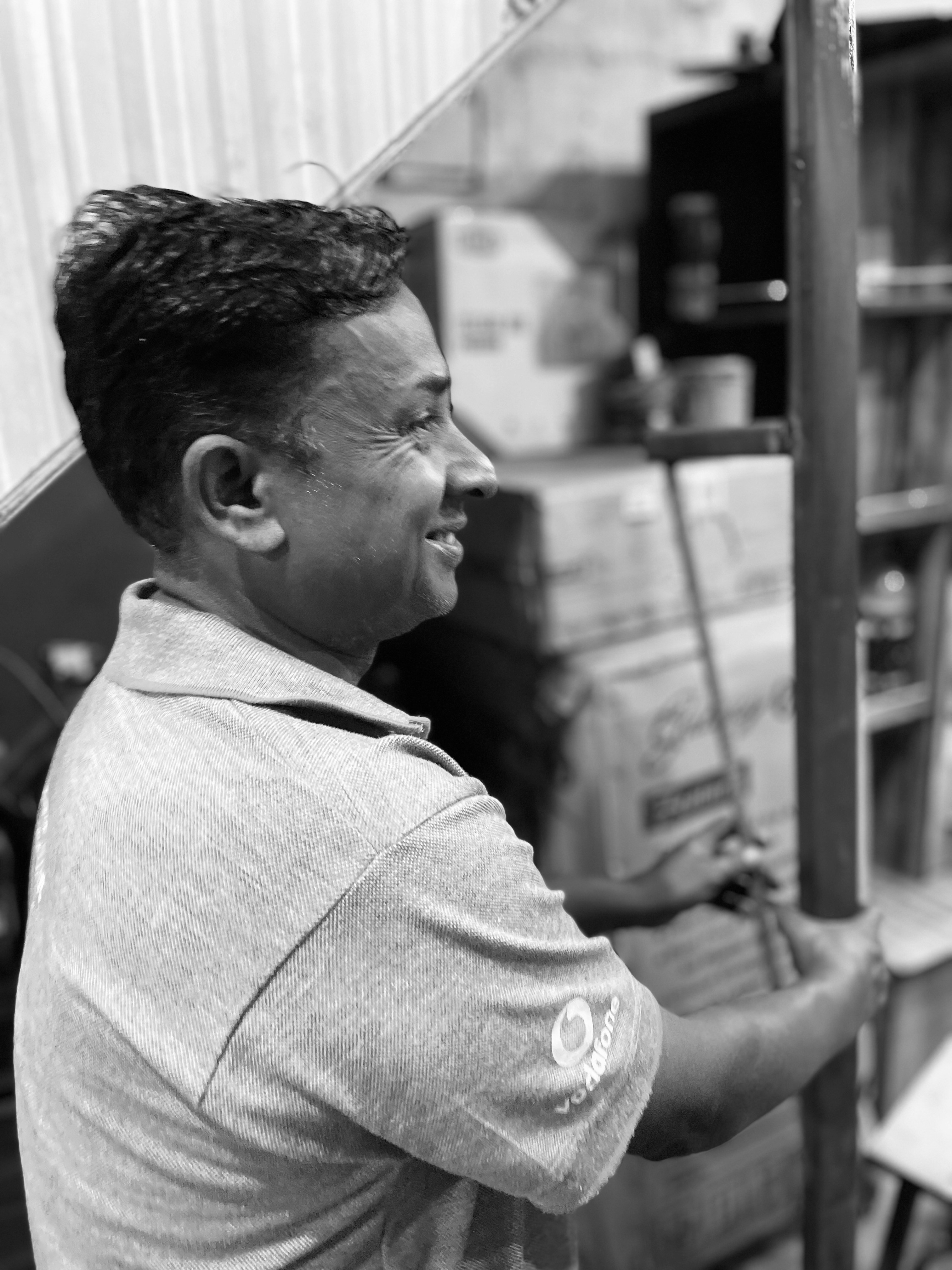 happy customer painting