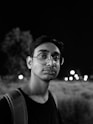 a man wearing glasses