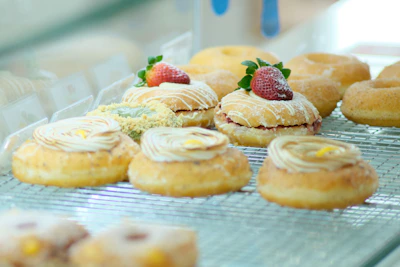 a tray of pastries