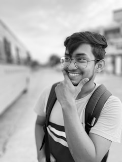 a person wearing glasses