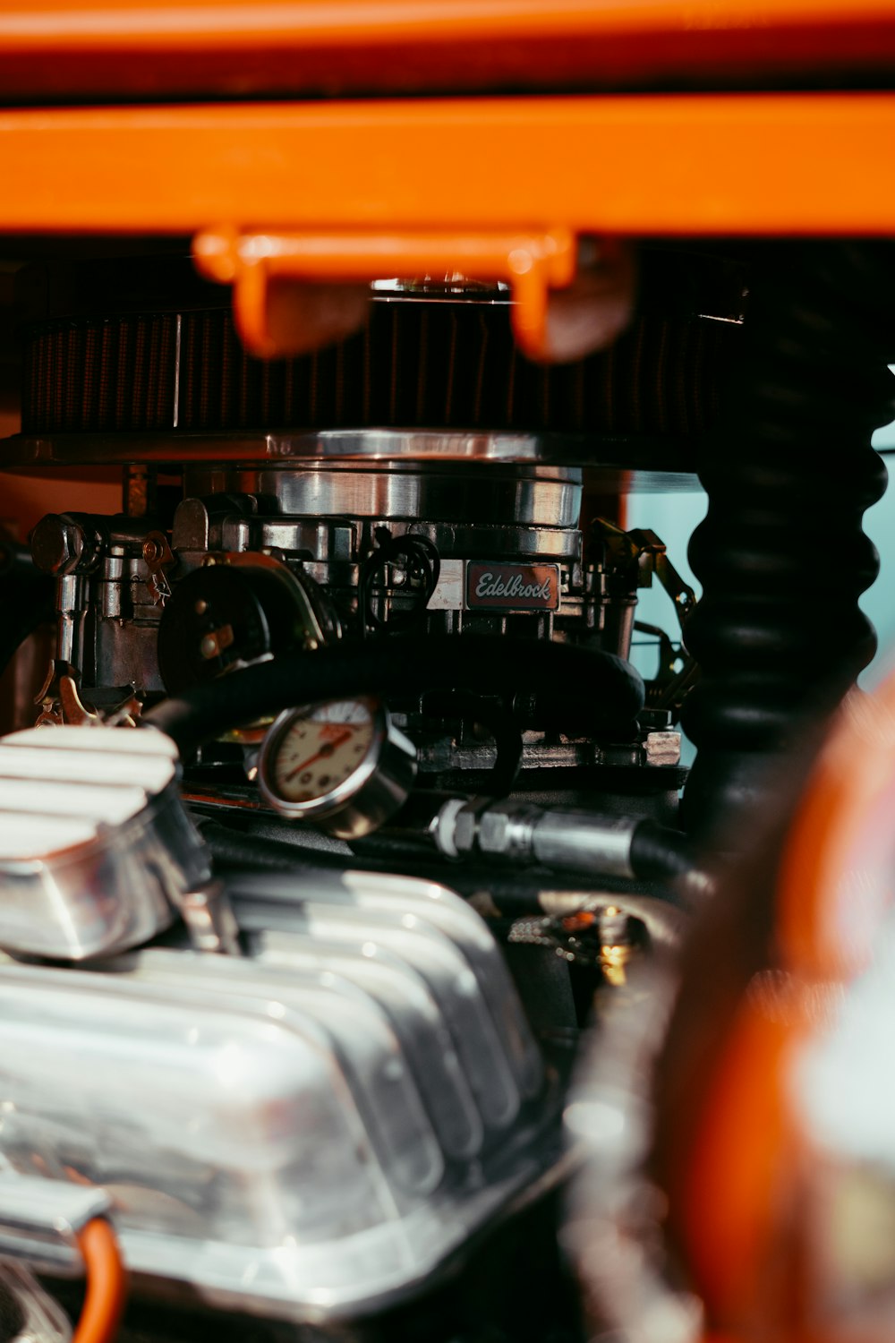 a close-up of a car engine