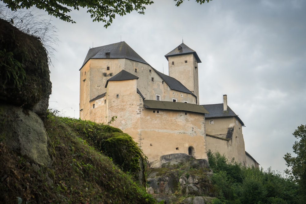 a castle on a hill