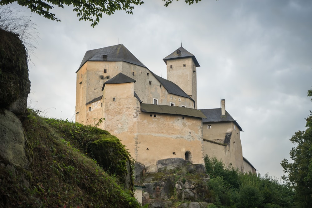 a castle on a hill