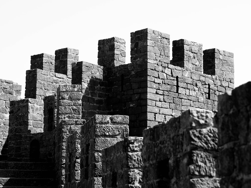 a stone building with a staircase