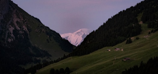 a valley between mountains