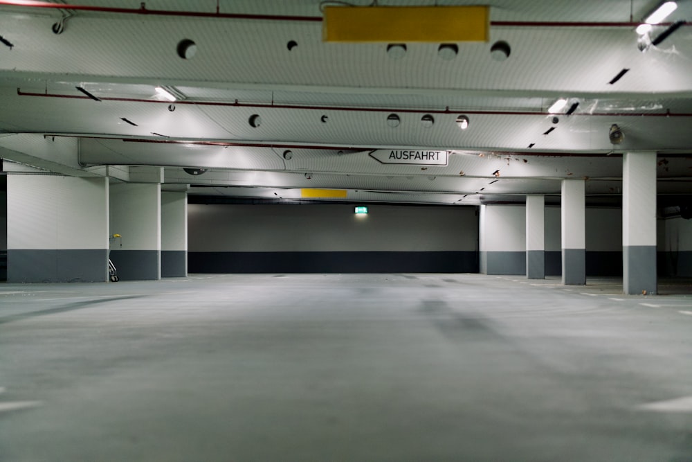 a large empty parking garage