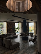 Cozy lounge area with comfortable seating and natural light.