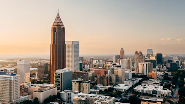 a city with tall buildings