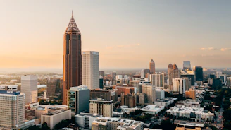 a city with tall buildings