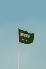a flag on a pole