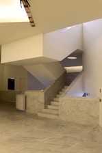 a staircase in a building