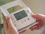 a person holding a device