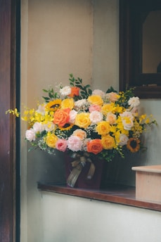 a bouquet of flowers