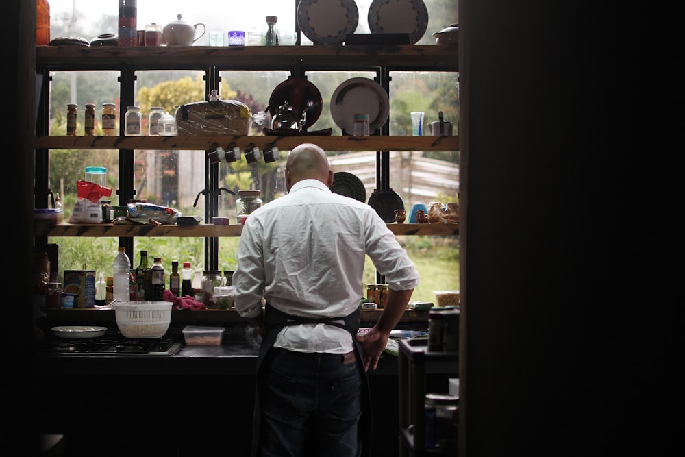 a chef in a kitchen