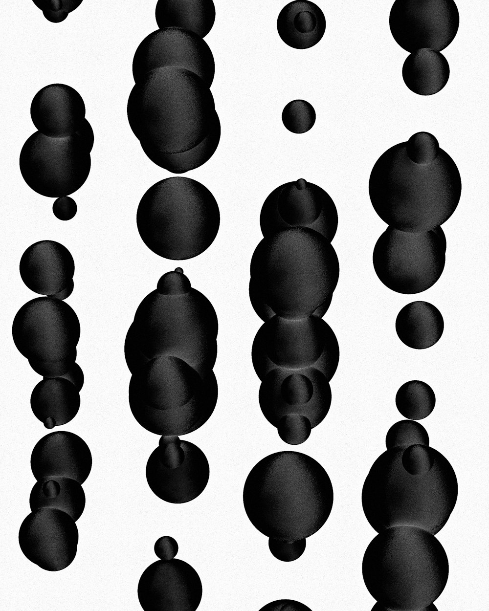 a group of black circles