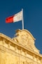 a flag on a building