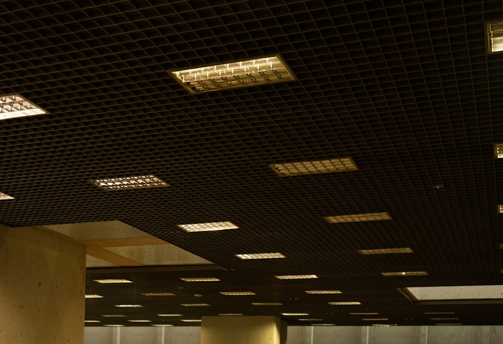 a ceiling with lights