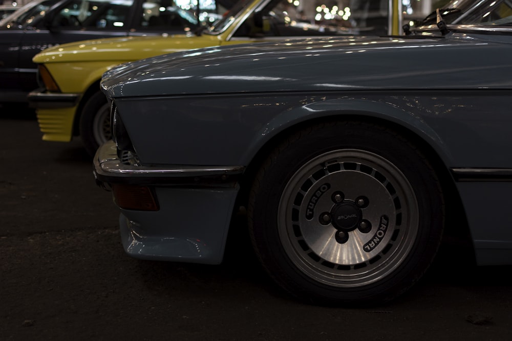 a car parked in a parking lot