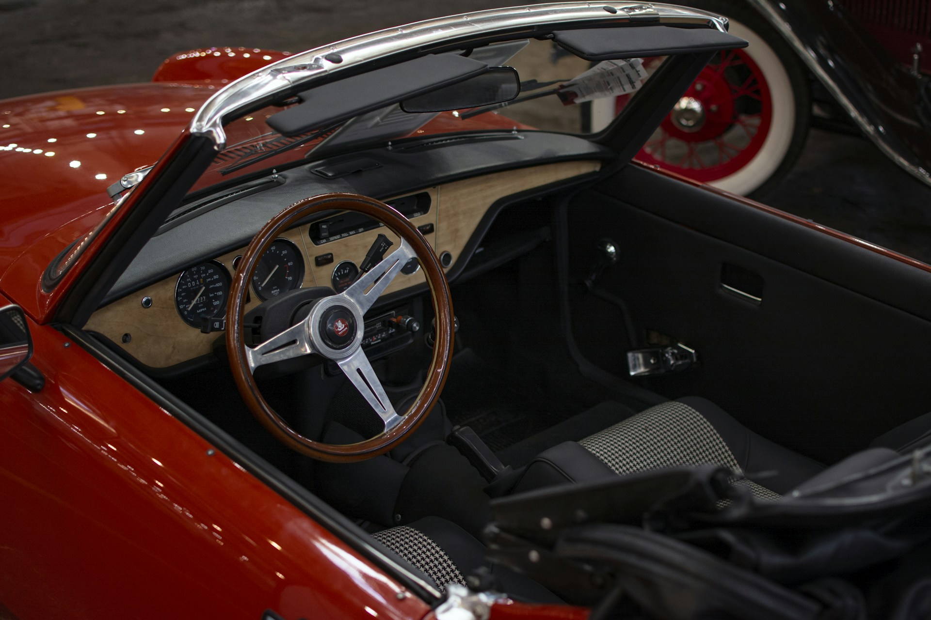 the interior of a car