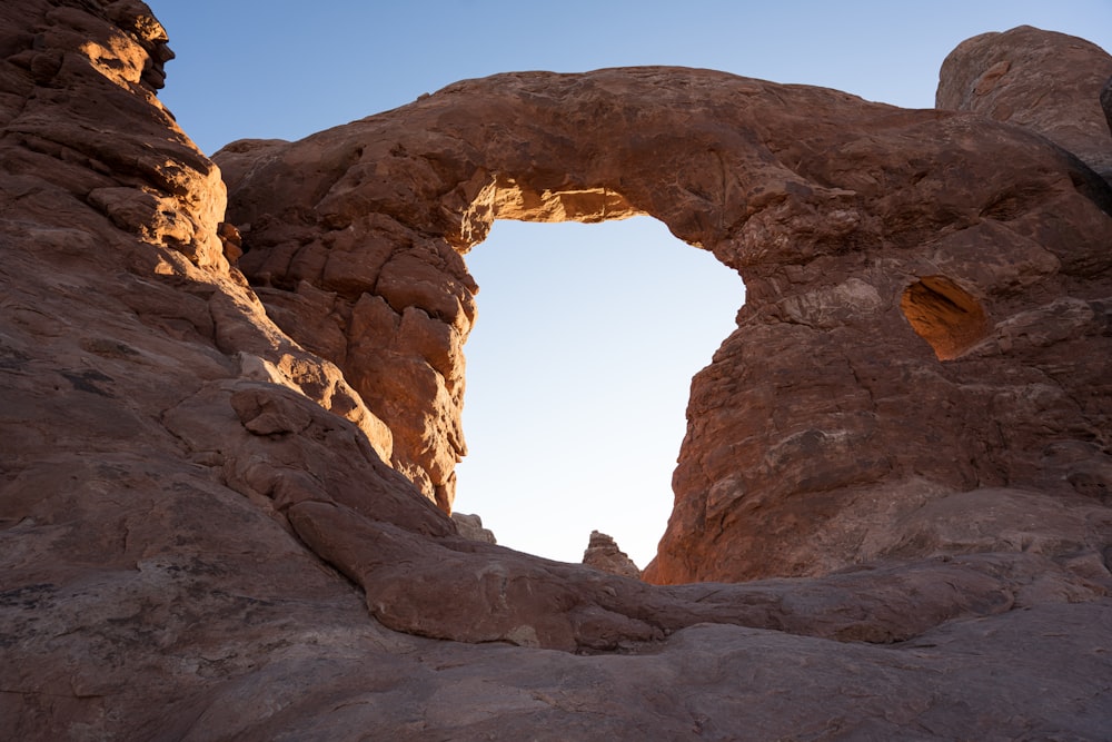 a large rock arch