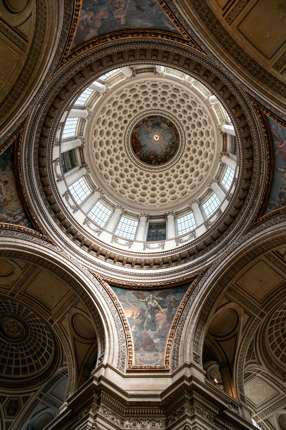 a domed ceiling with paintings