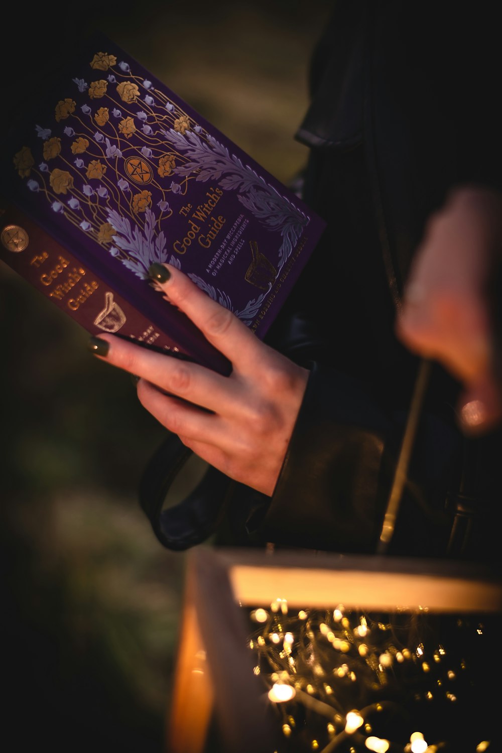 a person holding a book