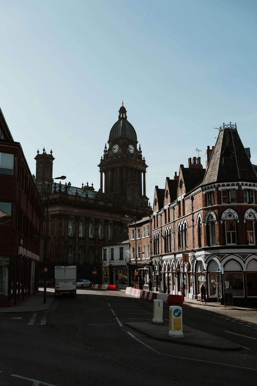 a street with buildings on either side