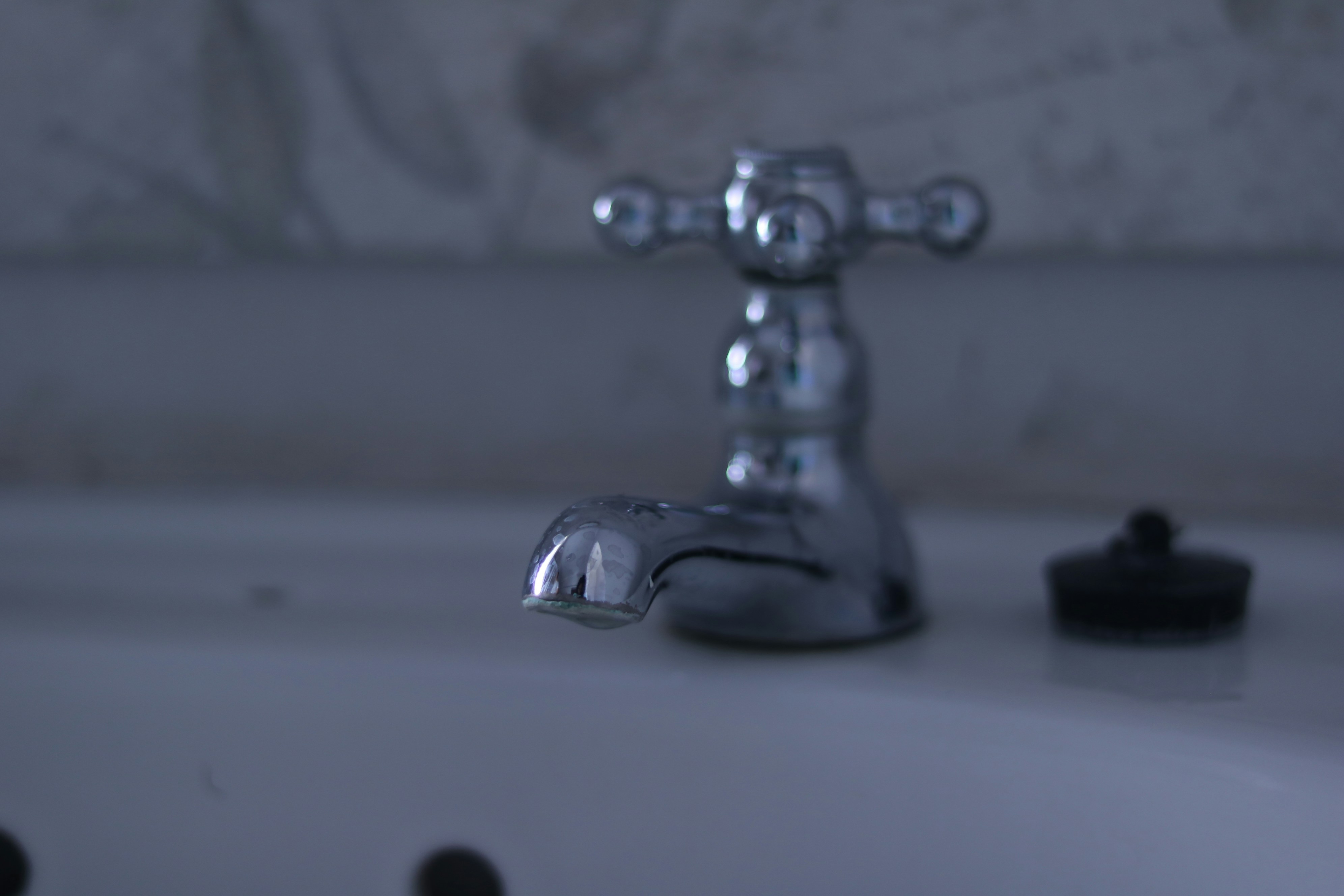 a close-up of a faucet