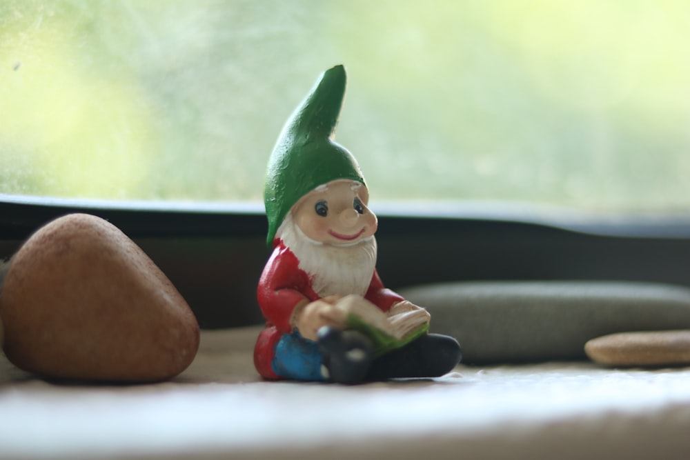 a small figurine on a table