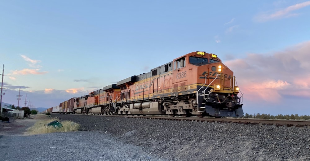 a train on the railway tracks