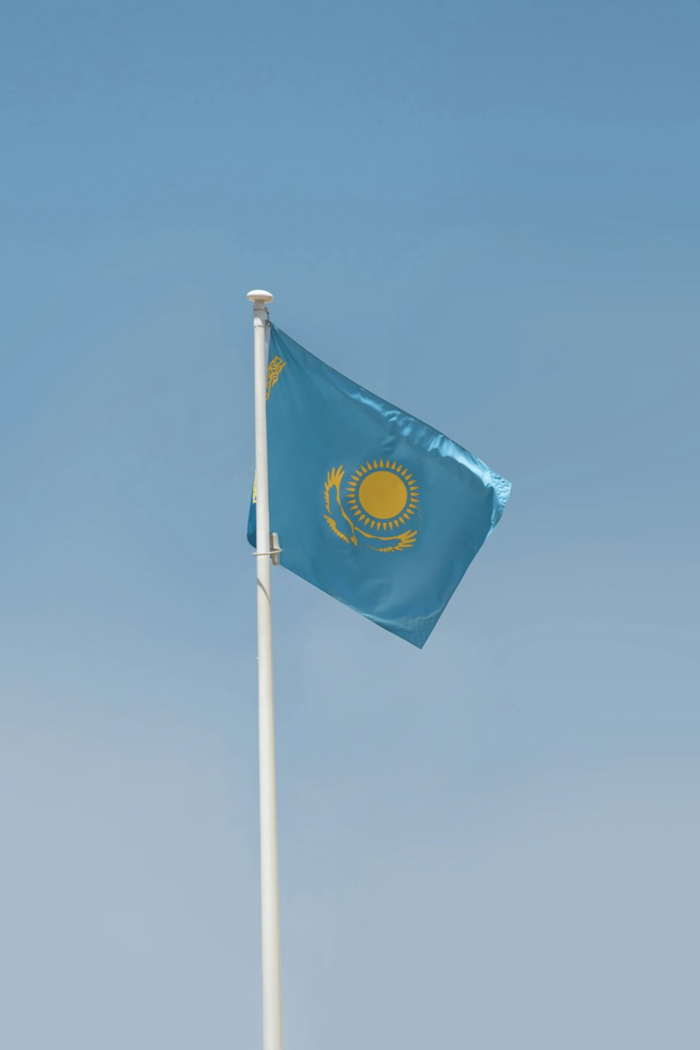 a blue and yellow flag