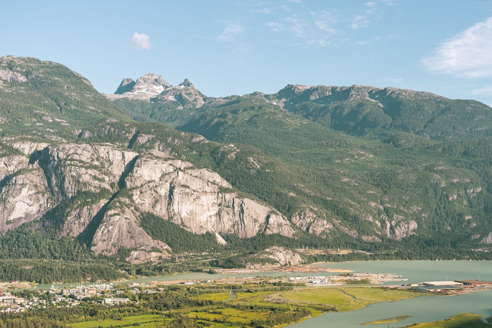 a valley between mountains