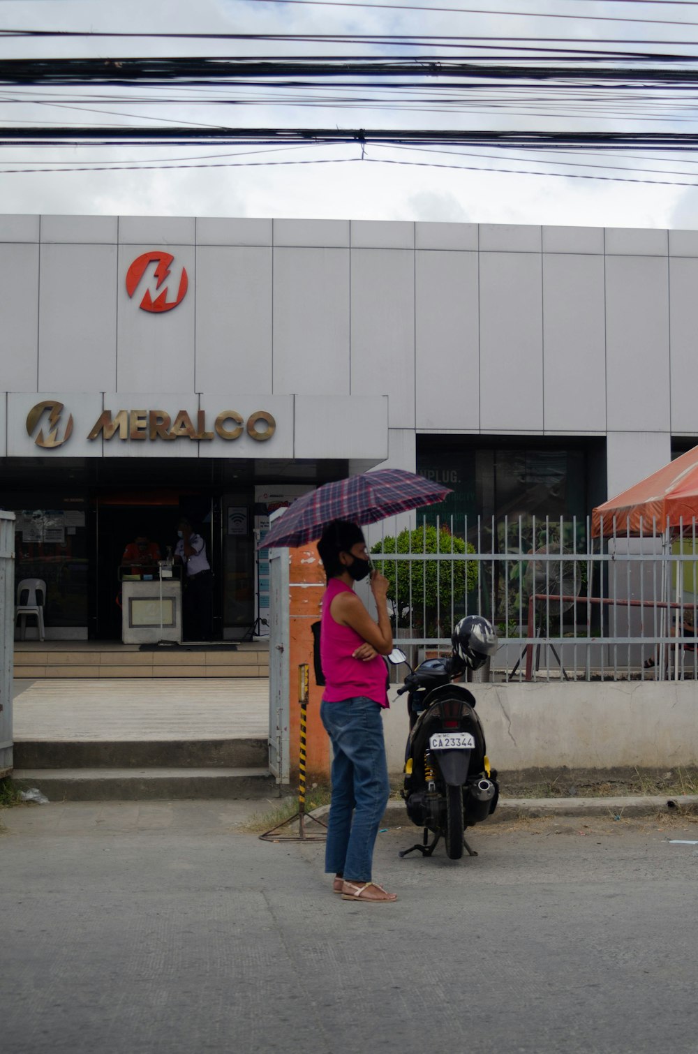 a person holding an umbrella