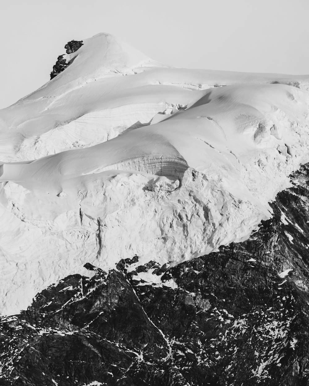 a mountain covered in snow