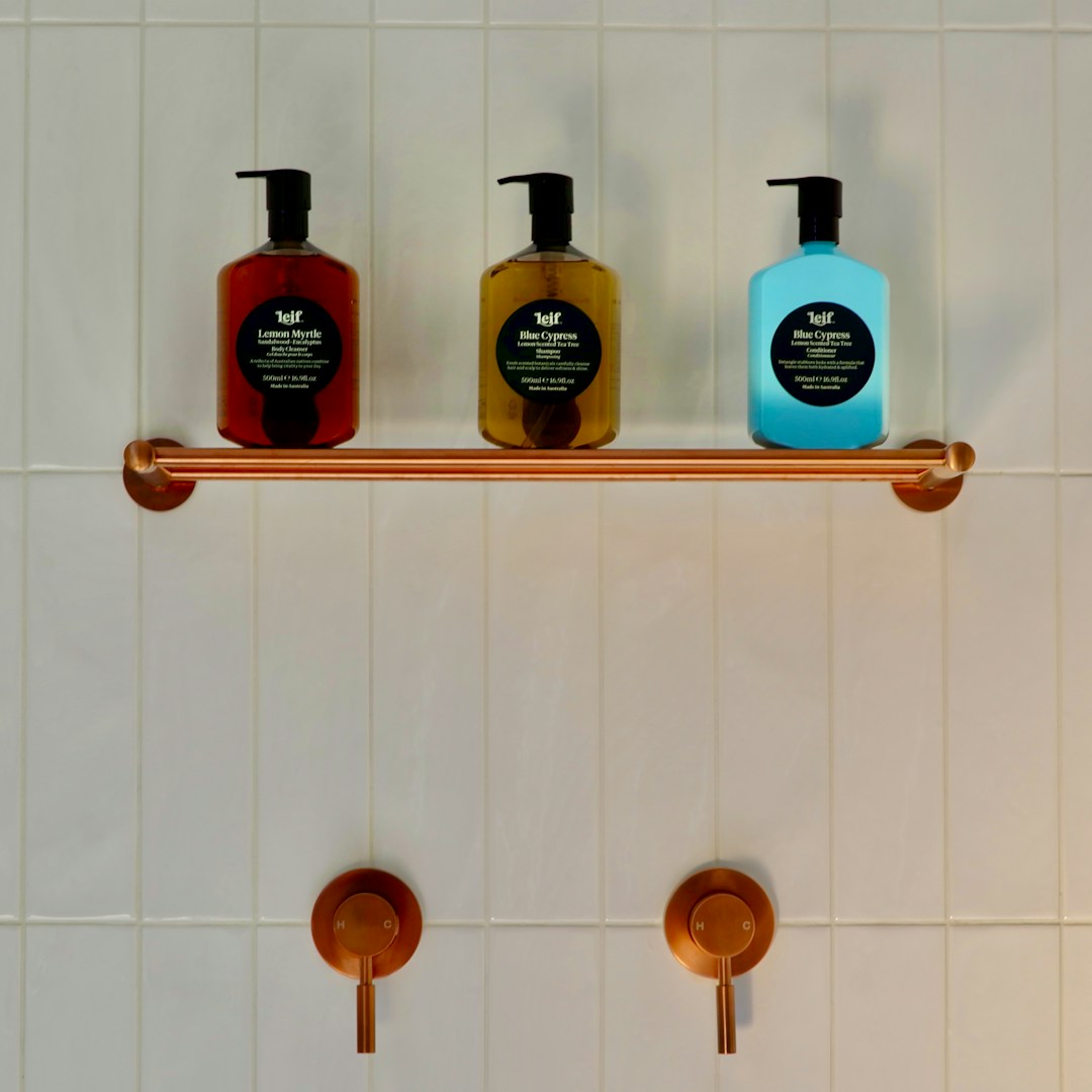 artisan soap products display shelf