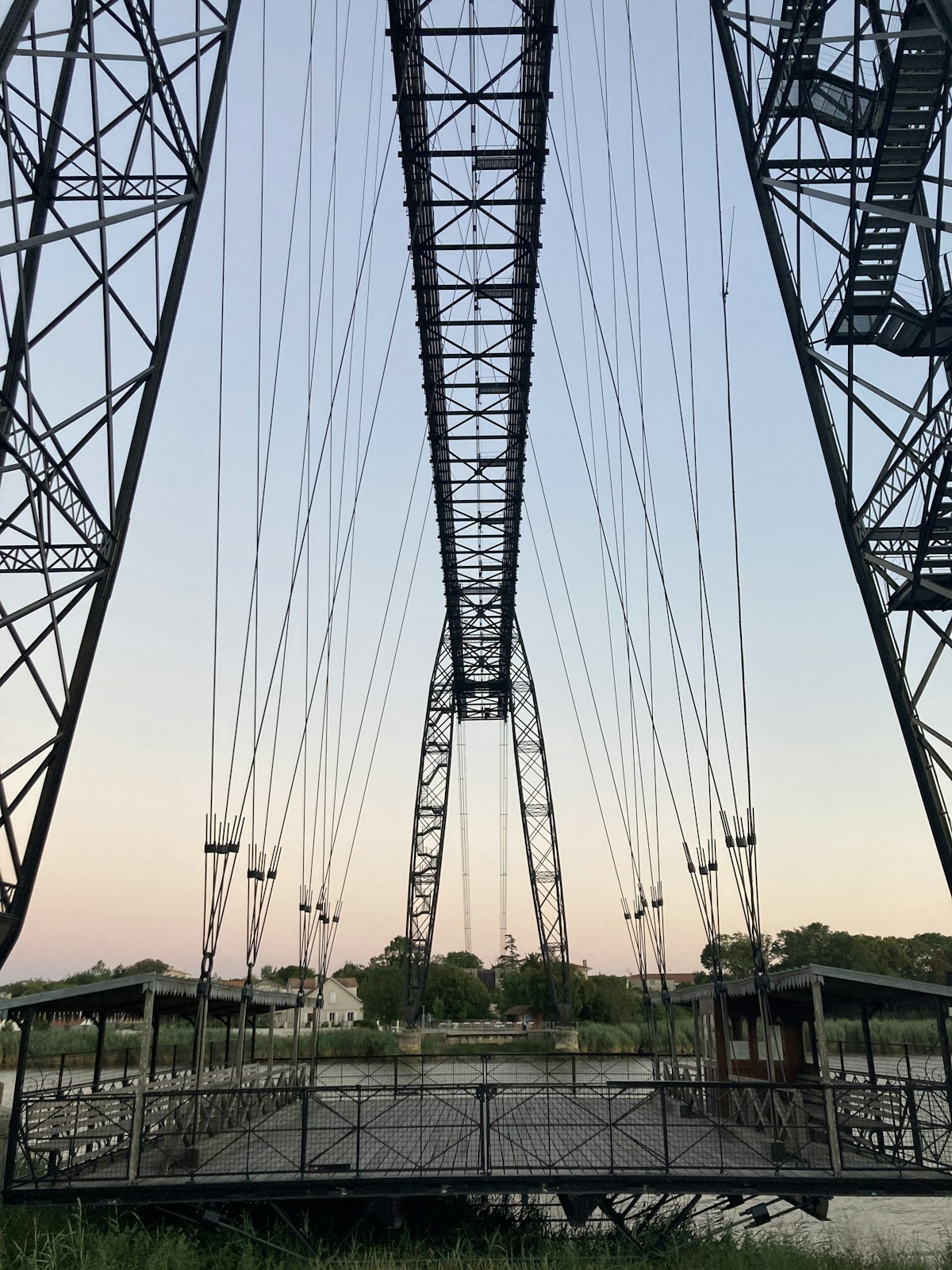 The Newport Transporter Bridge spanning the River Usk, a distinctive landmark of Newport (Casnewydd), South Wales