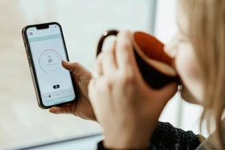 a person holding a phone