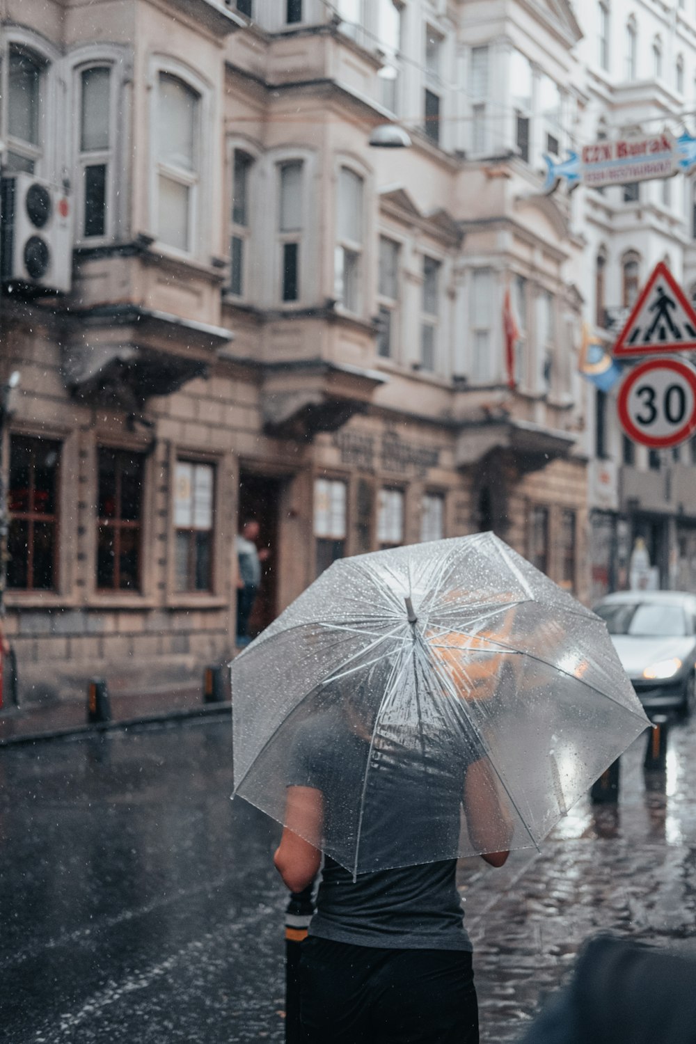 a person holding an umbrella