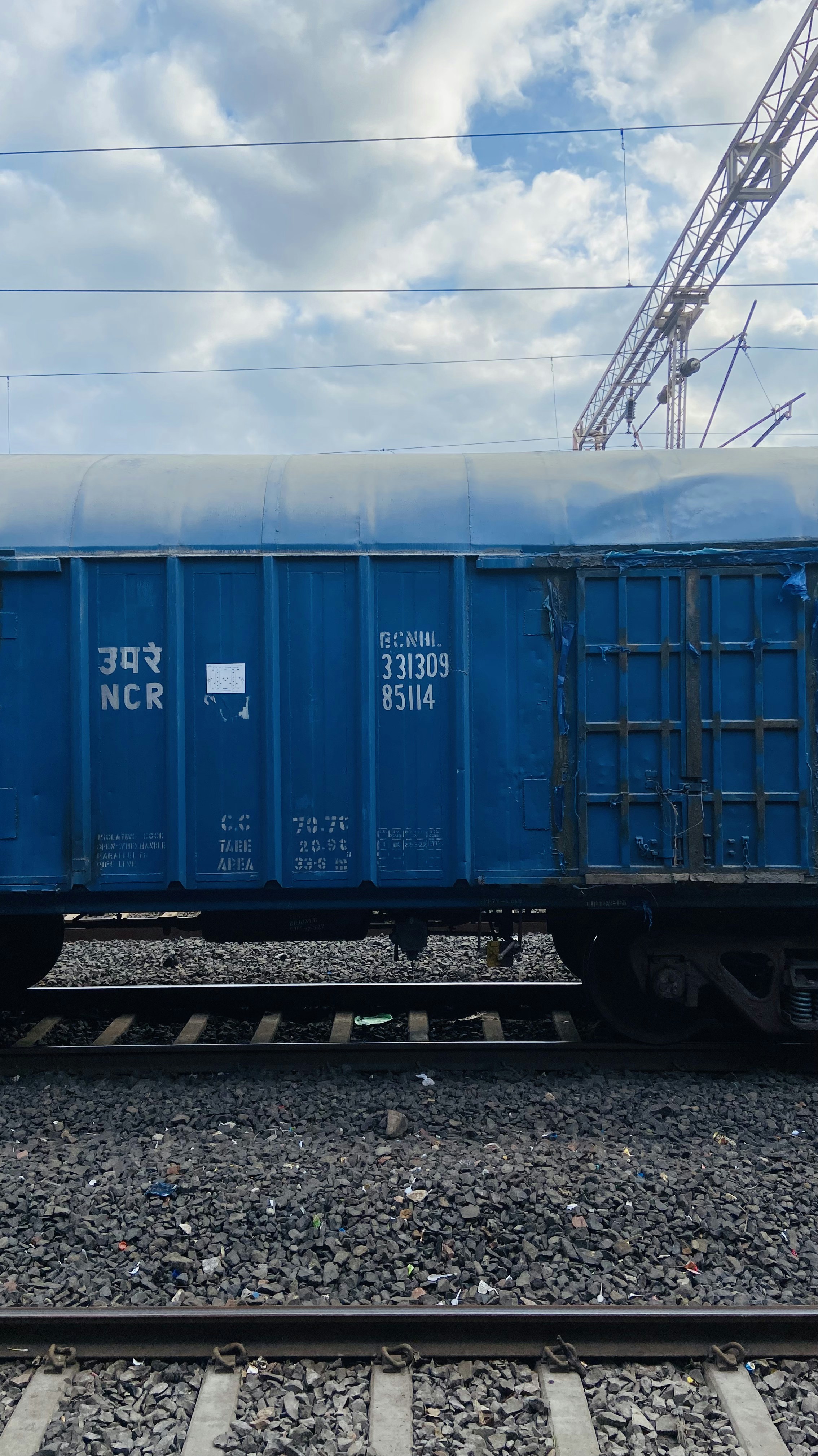 a train on the railway tracks