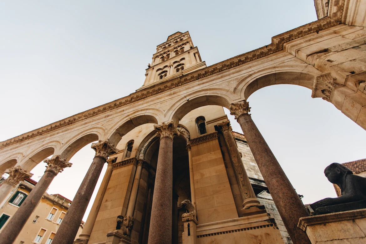 Ancient architecture within Diocletian Palace