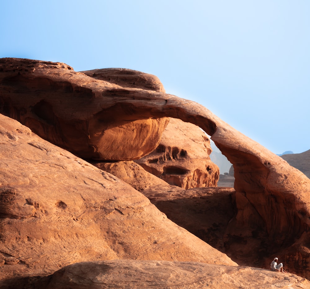 a large rock formation