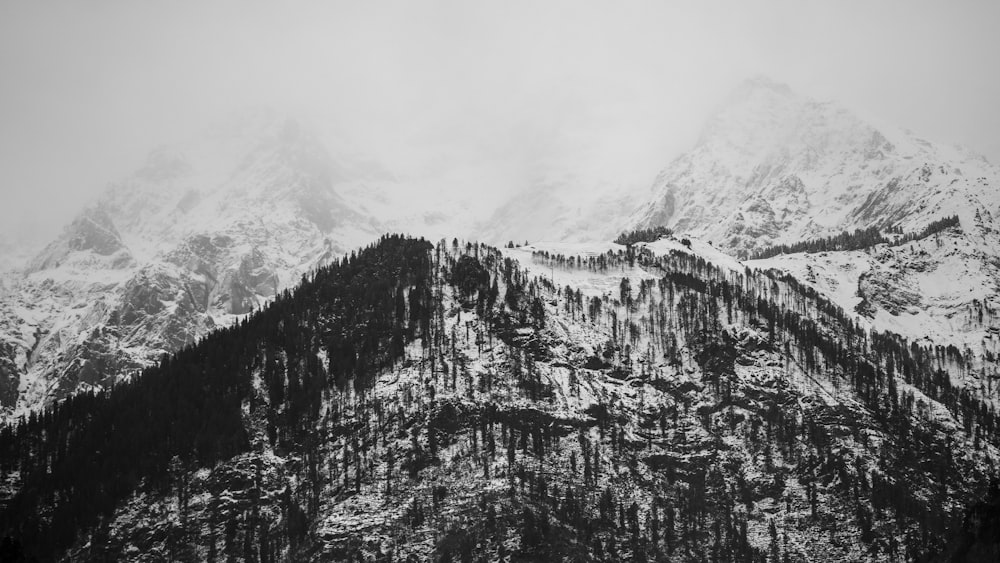 a mountain covered in snow